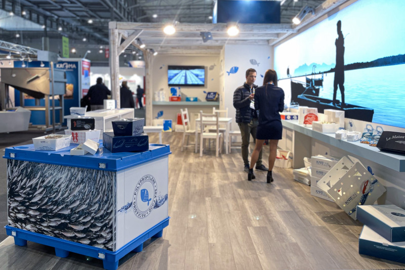 Karton exhibiting at Seafood Expo & Processing in Barcelona.